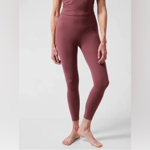 Athleta Transcend 7/8 Tight Leggings in Tawny Rose sz L - Picture 1 of 10